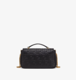 Prada Shoulder Bag Triangle Brick Saffiano Leather Black - Image 8