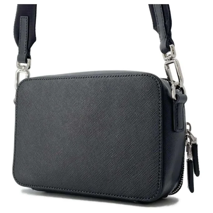 Prada Shoulder Bag Triangle Brick Saffiano Leather Black - Image 3