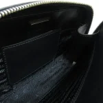 Prada Shoulder Bag Triangle Brick Saffiano Leather Black - Image 6