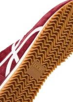 Nylon Suede Flow Runners Sneakers  Burgundy White - Image 7