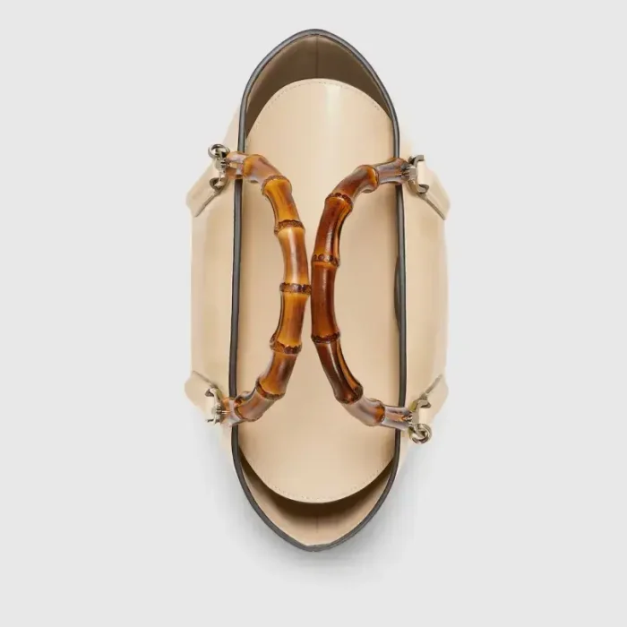 Gucci leather tote with bamboo handles - Image 4
