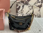 Miu Canvas Shoulder Bag