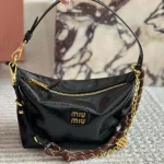 Miu Canvas Shoulder Bag