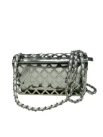 Silver-tone Metal Mini Cage Flap bag - Image 2