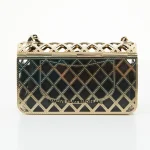 Gold-tone Metal Mini Cage Flap bag - Image 3
