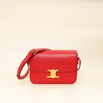 Celine Red Classique Triomphe Bag