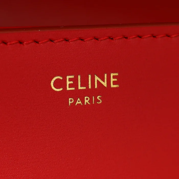 Celine Red Classique Triomphe Bag - Image 9