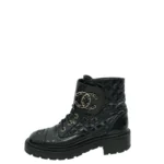 Chanel quilted leather combat boots - Image 2
