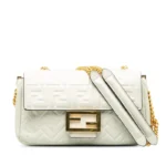 Fendi Embossed Midi Baguette - Image 2