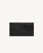 Black Leather Clutch Bag - Image 3