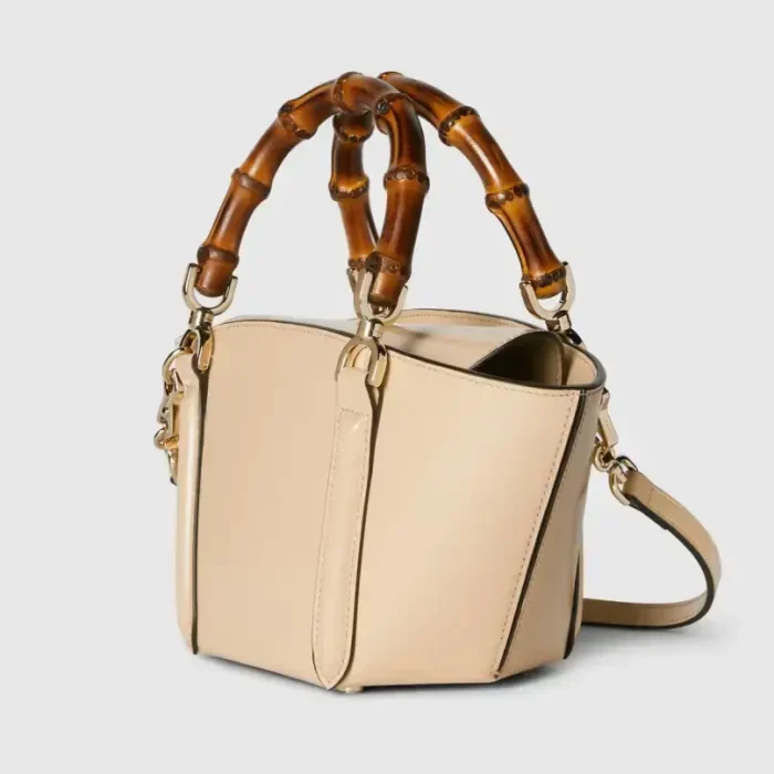 Gucci leather tote with bamboo handles - Image 2