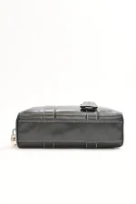 Black leather Hydra bowling handbag - Image 7