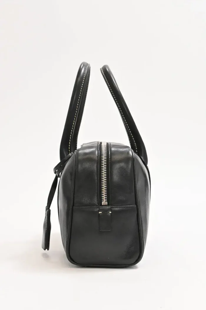 Black leather Hydra bowling handbag - Image 6
