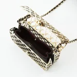 Gold-tone Metal Mini Cage Flap bag - Image 4