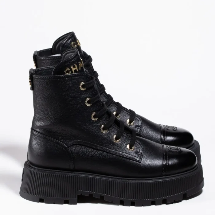 Chanel Leather biker boots - Image 4