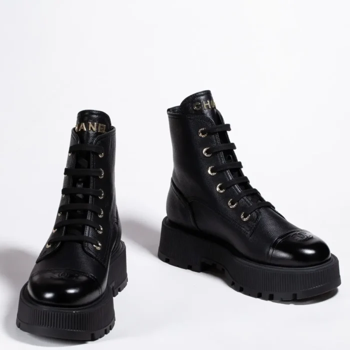 Chanel Leather biker boots - Image 5
