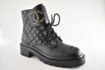 Chanel quilted leather combat boots - Image 6
