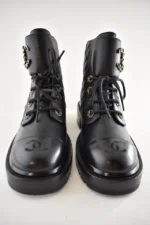 Chanel quilted leather combat boots - Image 8