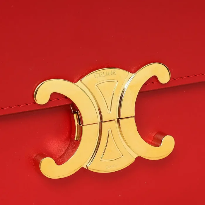 Celine Red Classique Triomphe Bag - Image 4